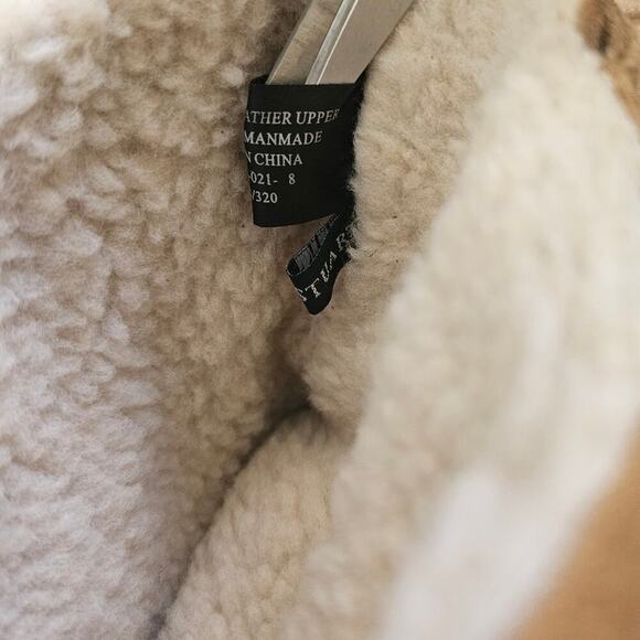 Colin Stuart Wedge Boots Womens Size 8 Tan Suede Lace-Up Warm - Picture 11 of 12